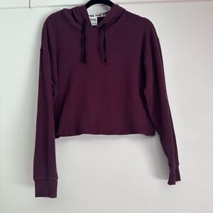 Victoria's Secret Plum Relaxed Crop Hoodie